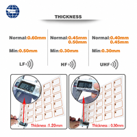 125KHz EM4100 TK4100 Chip RFID CR80 85,5x54mm PVC Wasserdichtes Inlay-Blatt für Zugangskontrollkarten ZF CARD LF+HF Dual-Frequenz