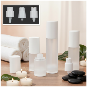 Flacone Airless con Pompa Sottovuoto 2026 da <span class=keywords><strong>50</strong></span> <span class=keywords><strong>ml</strong></span>, Opaco Satinato, Ricaricabile, per Crema Cosmetica - Product Image 1