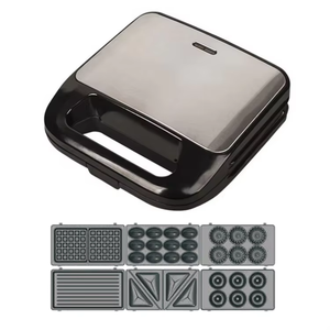 364213 <span class=keywords><strong>Galette</strong></span> Maker 4 Plaques Détachables 4-en-1 : <span class=keywords><strong>Gaufrier</strong></span>, Grill et Grille-pain pour Usage Domestique - Product Image 1