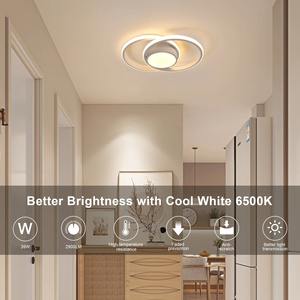 Neue Moderne LED-Deckenleuchte, Deckenleuchten für Bündige Montage, Deckennahe Leuchten 2 Ringe Runde Flurleuchten für Schlafzimmer - Product Image 2
