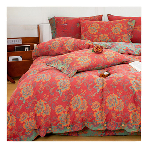 Set di biancheria da letto Jacquard di lusso con lenzuolo piatto King <span class=keywords><strong>Size</strong></span> lenzuola di lusso <span class=keywords><strong>Queen</strong></span> Space Fashion quantità Cover matrimonio geometrico - Product Image 1