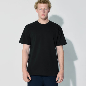 Camiseta de algodón orgánico premium suave para hombre, talla grande, color sólido, corte ajustado, cuello redondo. - Product Image 6