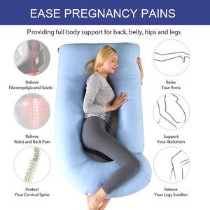 หมอนรองครรภ์รูปตัว J แบบเต็มตัว ผลิตตามสั่ง (OEM) สำหรับหญิงตั้งครรภ์ ดีไซน์สวยงาม รองรับหน้าท้อง ช่วยให้นอนหลับสบาย - Product Image 3