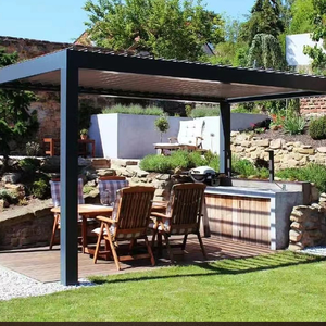 XG 3x3 3x4 4x4 6x4 <span class=keywords><strong>m</strong></span> Usine OEM Pergola moderne d'extérieur bioclimatique Pergola à persienne en aluminium - Product Image 2