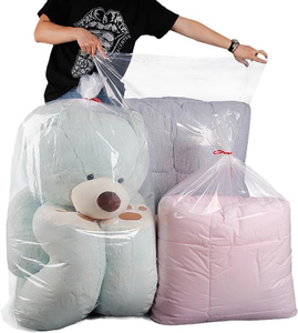 <span class=keywords><strong>10</strong></span> sacs de rangement en plastique LDPE transparents, durables, anti-poussière, anti-humidité, surface gaufrée, taille personnalisable, pour supermarché - Product Image 1