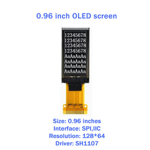 Nieuwe BOM 0.96 inch OLED displaymodule 64*128 LCD module OLED module scherm SH1107 - Product Image 3
