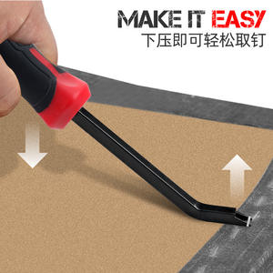 Extracteur de clous professionnel à embout griffe pour terrasses et palettes, poignée en plastique rouge, revêtement poudré, outil de bricolage, fabriqué au Zhejiang - Product Image 3