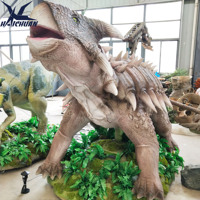 Gerçek dinozor boyutunda Dino Park Lifesize dinozor robotu Animatronic Ankylosaurus