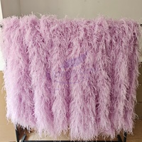 Boas en plumes d'autruche 5 plis, couleurs teintées, duveteuses, pour fêtes, mariages, robes de danse, vêtements, accessoires de décoration