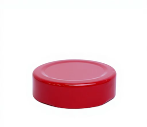 Elegante Tapa Metálica Roja de 58 mm con Cierre Giratorio para Frascos de Vidrio, Sellado Hermético, Diseño Personalizado OEM - Product Image 1