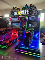 Simulateur de course de moto à monnayeur pour 2 joueurs, machine de jeu de moto à mouvement dynamique avec récupération de tickets pour FEC