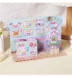 Autocollants décoratifs 3D double couche de personnages de dessins animés pour enfants, autocollants de déguisement de princesse pour filles, artisanat DIY pour enfants - Product Image 5