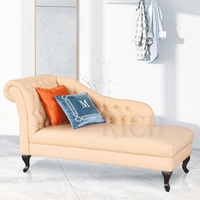 Chaise longue capitonnée Design moderne Chaise longue en cuir Canapé pour salon Luxe européen Chaise longue capitonnée