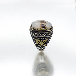 Nhẫn Đeo Tay Đá Hồng Ngọc Cổ Trang Sức Thời Trang Cho Nam Nhẫn Thổ Nhĩ Kỳ Bạc Ý 925 - Product Image 6