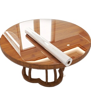 Film protecteur pour meubles en PET transparent brillant résistant à la température, <span class=keywords><strong>auto</strong></span>-adhésif, imperméable, 6,5 mil, pour table - Product Image 1