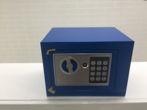 Coffre-fort numérique bleu avec serrure à code électronique pour la maison, le bureau, coffre-fort mural avec étagère amovible pour bureau, maison, hôtel - Product Image 4