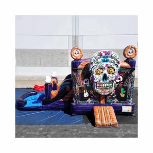 Trẻ em ngoài trời bên Jumper Inflatable thư bị trả lại Nhà trượt nước 25ft <span class=keywords><strong>Dia</strong></span> de los Muertos Combo - Product Image 1