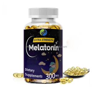 OEM Melatonina 10mg 20mg 60mg Suplemento alimenticio para dormir China Cápsula de gel suave de melatonina natural - Product Image 1
