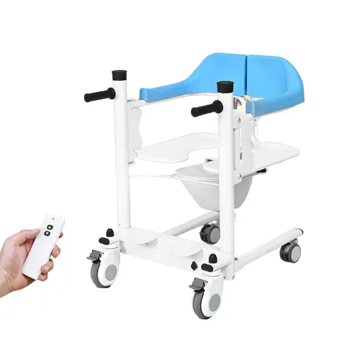 Chaise de transfert de levage de patient électrique avec patient de transfert de commode du lit au bain pour handicapés et personnes âgées