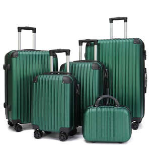 2026 New Customized Modern Aluminum Alloy <b>Trolley</b> <b>Luggage</b> ABS Hard Shell Lightweight Handheld Double Zipper TSA Lock <b>Luggage</b> Set - Product Image 5