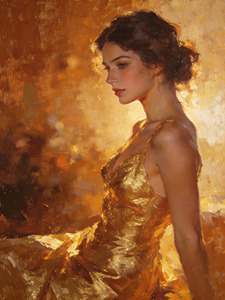 Reproducción Famosa de Contemplación Silenciosa, Pintura al Óleo de Retrato Impresionista Hecha a Mano Personalizada de B&C <span class=keywords><strong>ART</strong></span>, Lienzo Decorativo para el Hogar - Product Image 2