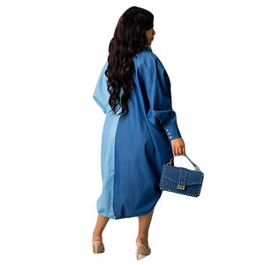 S-3XL robe ample à ourlet Offre Spéciale cordon de serrage mode robe femme multicolore disponible - Product Image 6