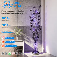 Lampu Lantai Bunga Nordik Modern Vas Kawat Besi Lampu LED Berdiri Garansi 2 Tahun OEM ODM Manufaktur