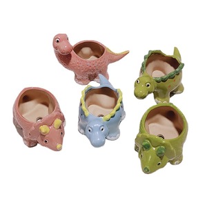 <span class=keywords><strong>2022</strong></span> nouveau design amérique Offre Spéciale dinosaure jardinière conteneur vente en gros animal coloré en céramique plantes succulentes pot de fleur - Product Image 1