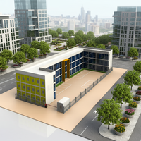 Maison Modulaire Moderne Personnalisable avec Zone Spacieuse, Faible Entretien, Conception Sûre, 20/40 pieds, avec Option Énergie Photovoltaïque