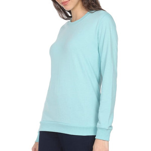 Nouveau design OEM, sweat-shirt en coton 100% uni, broderie personnalisée du logo, style streetwear décontracté, épaules tombantes, sweat-shirts pour femmes - Product Image 5