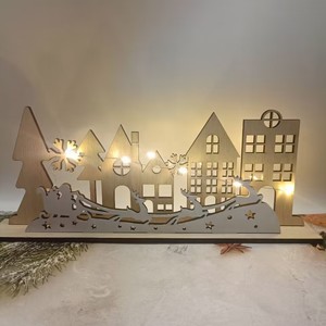 <span class=keywords><strong>Buon</strong></span> <span class=keywords><strong>natale</strong></span> <span class=keywords><strong>e</strong></span> felice <span class=keywords><strong>anno</strong></span> nuovo case hanno portato luce casa in legno decorazioni natalizie 2024 - Product Image 2