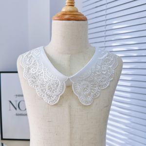 Accessorio ecologico per acqua con perline bianche e finte colletto multifunzionale stile etnico diamante per la decorazione del collo della camicia - Product Image 4