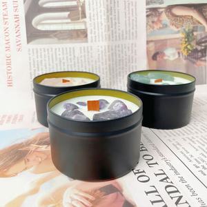 Thé vert <span class=keywords><strong>Acheter</strong></span> Petite marque privée Bougie parfumée en étain <span class=keywords><strong>Eucalyptus</strong></span> Mangue Bougie Aromathérapie Bougies de luxe en cristal Mèche de bois - Product Image 4