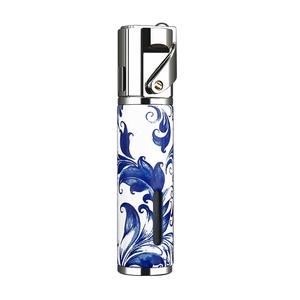 Briquet personnalisé coupe-vent, créatif, durable, de luxe, en métal, rechargeable au <span class=keywords><strong>butane</strong></span>, dispositif d'allumage spécial pour cigares - Product Image 5