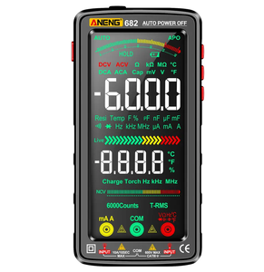 Multimètre portable haute résolution 683 avec grand écran, 600V CC/1000V CA, certifié ISO, garantie 1 an - Product Image 1