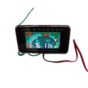 เกจวัดแรงดันไฟฟ้าแบบ LCD พร้อมวัดปริมาณน้ำมัน Yleaf 12V 24V ใช้ได้กับรถยนต์ รถบรรทุก และรถเกษตร - Product Image 2