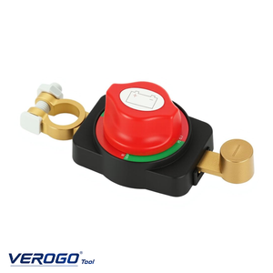 Interruttore Staccabatteria VEROGO con Morsetto Terminale in Ottone e Manopola Rotante Rossa, Strumento di Spegnimento Alimentazione Auto - Product Image 1