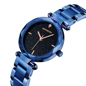 SANDA 243 beautiful purple girls bling <span class=keywords><strong>orologio</strong></span> al quarzo cinturino in acciaio super resistente all'acqua sottile <span class=keywords><strong>orologio</strong></span> da polso da lavoro conciso - Product Image 3