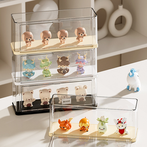 Vitrina de acrílico transparente para figuras en miniatura y <span class=keywords><strong>Funko</strong></span> <span class=keywords><strong>Pop</strong></span> LED-Lit Estantes desmontables a prueba de polvo Exhibición de escaparate apilable - Product Image 4