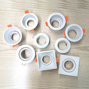 Boîtier de luminaire encastré double tête en aluminium, cadre de <span class=keywords><strong>spot</strong></span> carré ou rond, pour ampoules MR16 <span class=keywords><strong>GU10</strong></span>, pour plafonds LED encastrés - Product Image 6