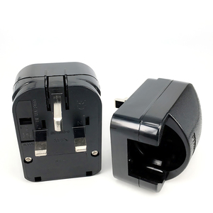 Rond 2 Broches Prise EUROPÉENNE 4.0mm Amovibles 3 Broches UK Convertisseur <span class=keywords><strong>Adaptateur</strong></span> de Prise de Courant alternatif de Connexions avec Fusible - Product Image 1