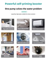 Pompa Booster Air Listrik Semi-Otomatis Tie Yue untuk Rumah Tangga, Pompa Air Panas Otomatis, Pompa Air Dingin Senyap untuk Pipa Saluran Air dan Shower