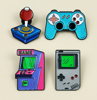 Autocollants décoratifs métalliques en forme de manette de jeu, style dessin animé créatif, pour machines de jeu d'arcade, vente en gros personnalisée, succès commercial