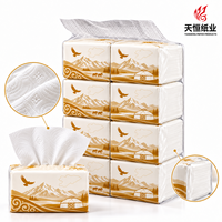 Mouchoirs en papier doux Kyrgyzstan Snow Mountain Eagle Yurt Horse, gaufrés à pois, 2 plis