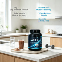 Isolat de protéines de lactosérum en poudre, haute teneur en protéines, absorption rapide, récupération musculaire, supplément de gym, logo personnalisé, OEM, vente en gros