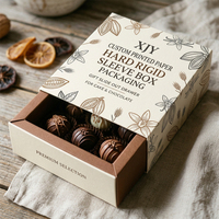 Boîte à tiroir coulissant en carton rigide personnalisée XJY pour emballages cadeaux de gâteaux et de chocolats