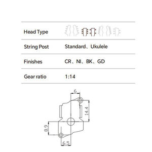 Clavijas de afinación para ukelele, afinadores, afinadores, llave de afinación - Product Image 2