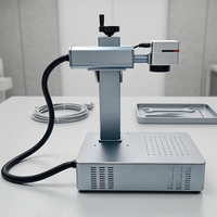 Máquina de Marcado Láser de Fibra de Escritorio Huike 20W 30W 50W, Grabador Compacto para Pequeños Talleres, para Trabajar en Materiales Metálicos y Plásticos