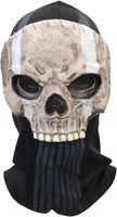 Masque de crâne de fantôme d'horreur unisexe Couvre-chef en latex pour Halloween Party Masquerade Prop Perform in Style