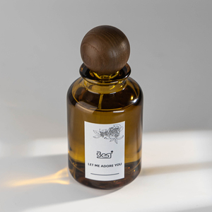 Chai nước hoa thủy tinh tròn trong suốt màu hổ phách đen mờ, dung tích 30ml, 50ml, 100ml, cao cấp, kèm hộp đựng. - Product Image 3